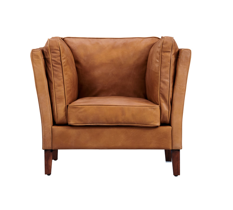 Kenmore Leather Arm Chair - Light Brown