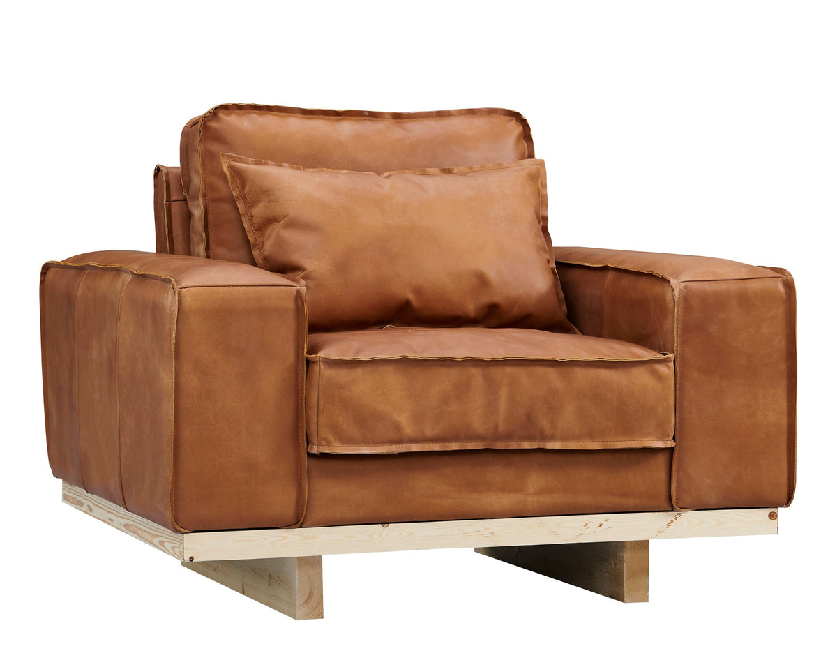 Ahmad top grain leather chair new arrivals