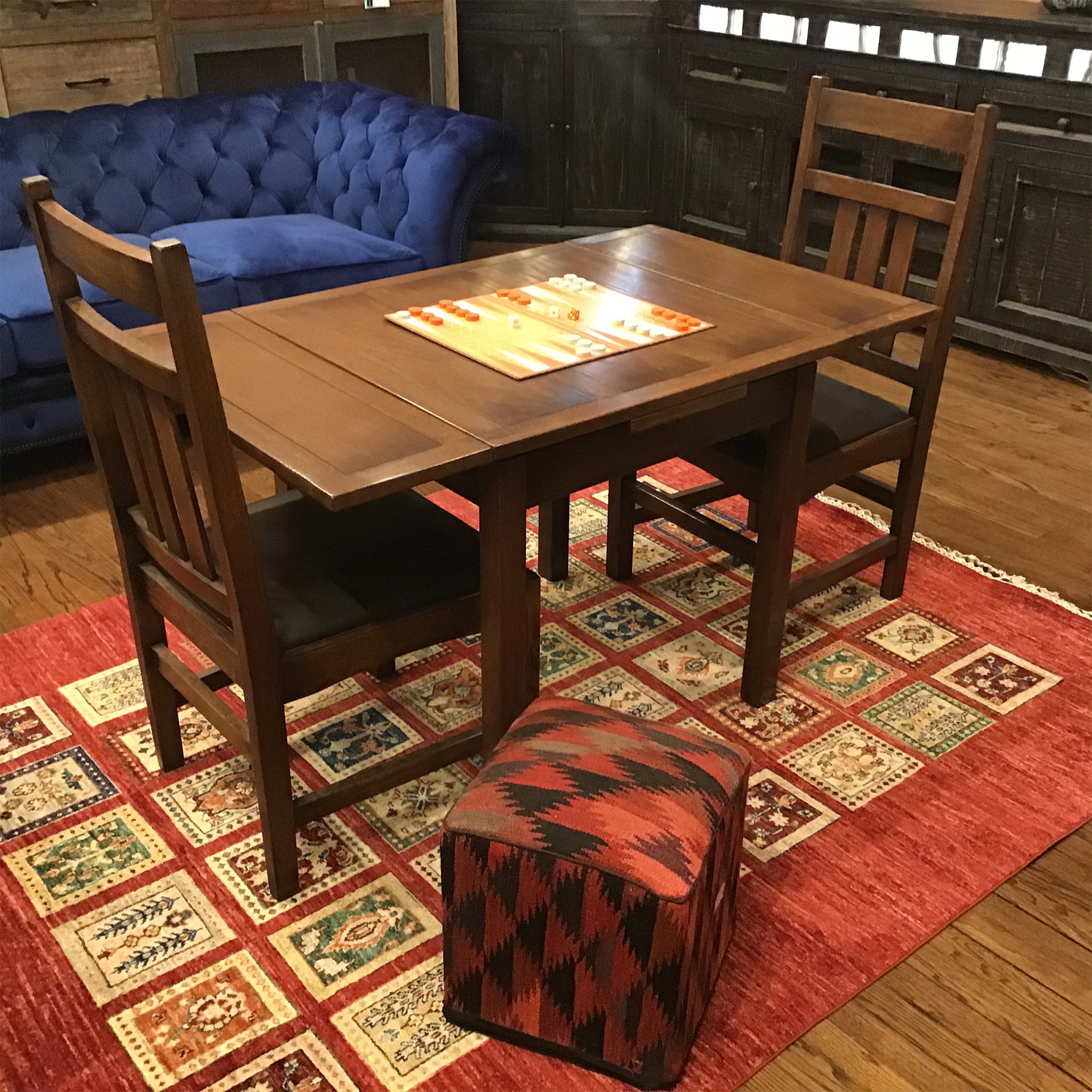 Buy Mission Oak Kitchen Table with 2 Leaves in USA — Crafters and Weavers
