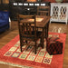 Mission Oak Kitchen Table with 2 Leaves - Dark Brown - Crafters and Weavers