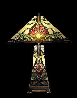 OUT OF STOCK Tiffany style Stained glass Table Lamp QHS181816 - Crafters and Weavers