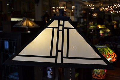 Tiffany Mission style Stained glass Floor Lamp PAG18FL - Crafters and Weavers