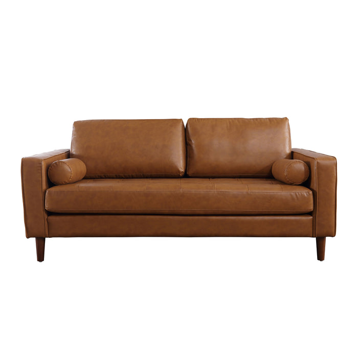 Frederick Modern Contemporary Leather Loveseat