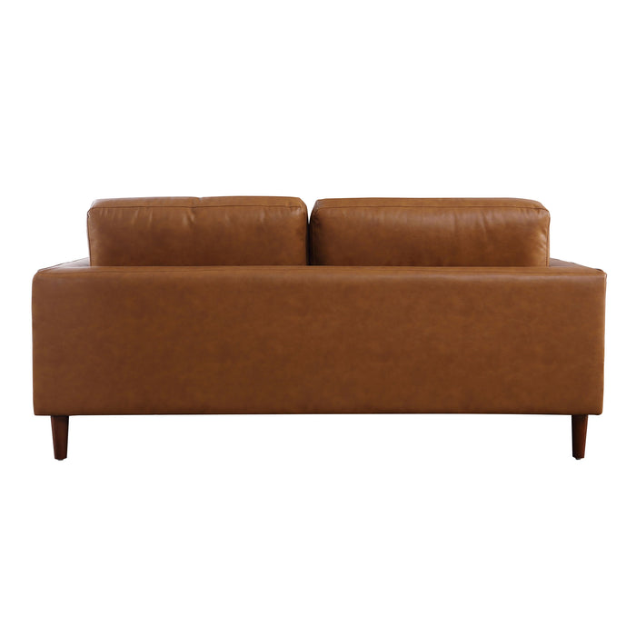 Frederick Modern Contemporary Leather Loveseat