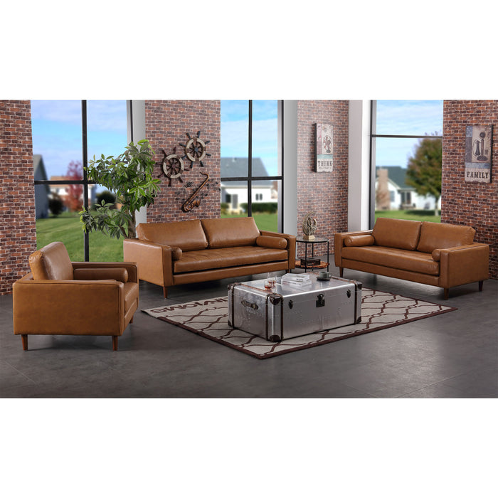 Frederick Modern Contemporary Leather Loveseat