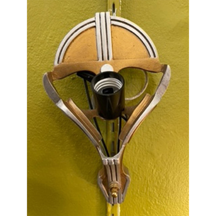 ART DECO 1930's MARKEL "PRINCESS" BATWING SLIP SHADE SCONCES