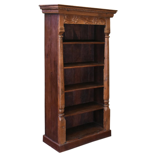 Artifact Collection Carved Column Bookcase - One of a Kind - Crafters and Weavers