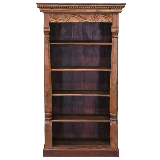 Artifact Collection Carved Column Bookcase - One of a Kind - Crafters and Weavers