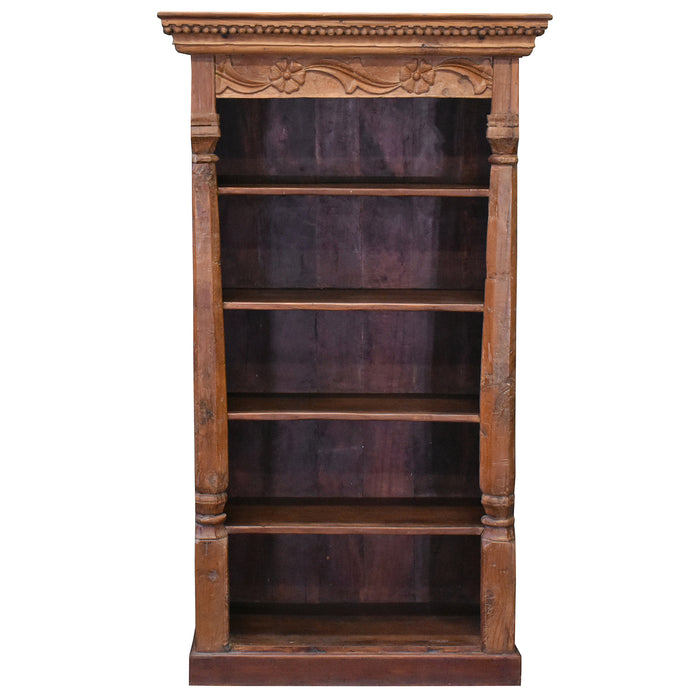 Artifact Collection Carved Column Bookcase - One of a Kind - Crafters and Weavers