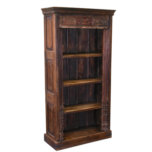 Artifact Collection Carved Bookcase - One of a Kind - Crafters and Weavers