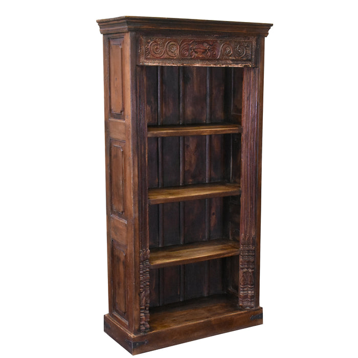 Artifact Collection Carved Bookcase - One of a Kind - Crafters and Weavers