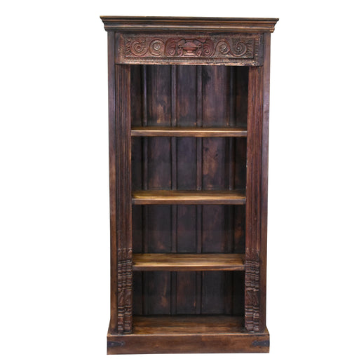 Artifact Collection Carved Bookcase - One of a Kind - Crafters and Weavers