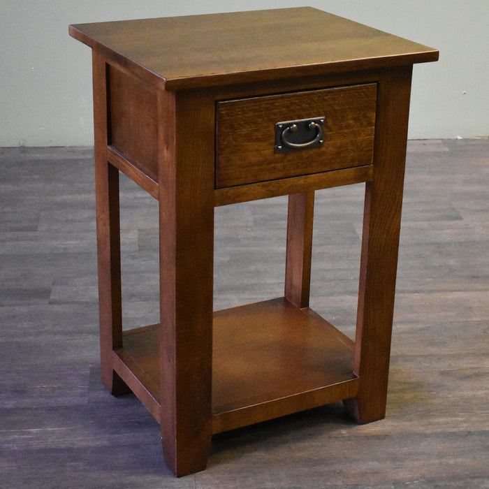Mission 1 Drawer Nightstand - Walnut (AW) - Crafters and Weavers