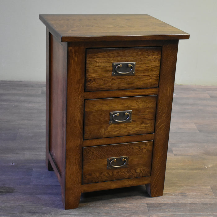Mission 3 Drawer Nightstand - Walnut - Crafters and Weavers