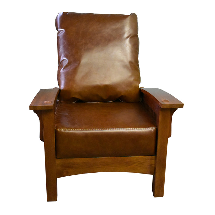Craftsman / Mission Morris Chair and Ottoman Set - Chestnut - Crafters and Weavers