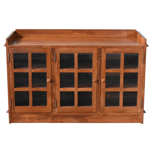 SOLD OUT Mission Oak 3 Door Console - Michael's Cherry (MC1) - Crafters and Weavers