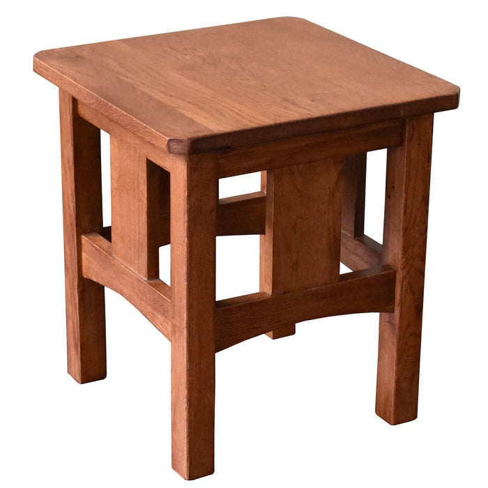 Mission Oak Slat End Table - Michael's Cherry (MC1) - Crafters and Weavers