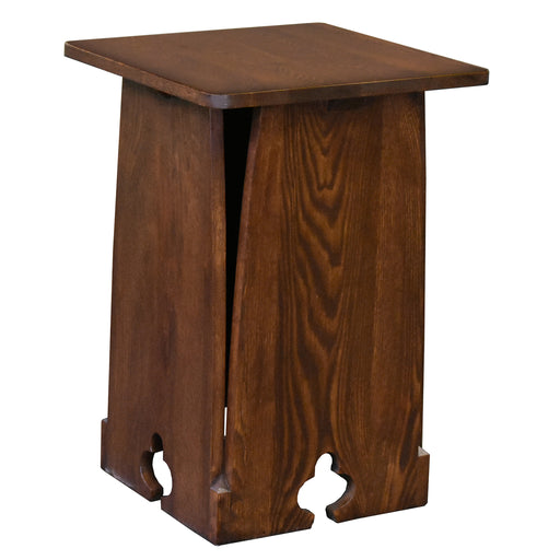 Mission Oak Tabouret Side Table - Walnut (W1) - Crafters and Weavers