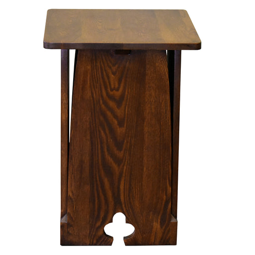 Mission Oak Tabouret Side Table - Walnut (W1) - Crafters and Weavers