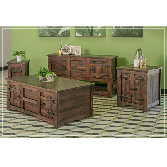 Atlantic Solid Pine Rustic Living Room Table Set