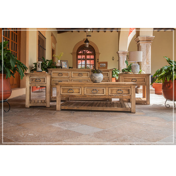 Westwood Solid Pine Rustic Living Room Table Set