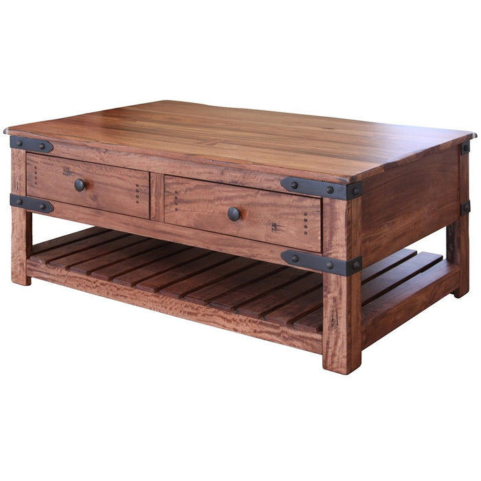Granville Parota Wood Industrial Living Room Table Set