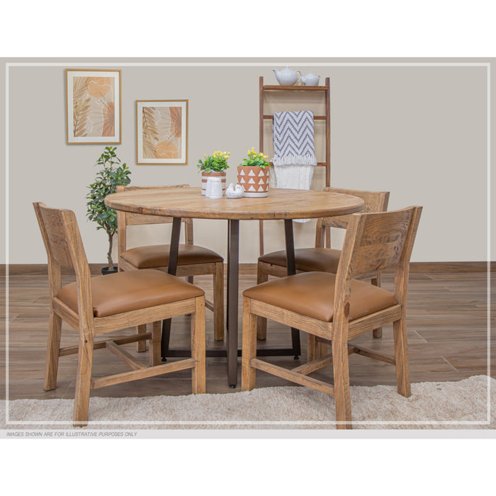 Tulum Solid Mango Wood Contemporary Dining Table and Chair