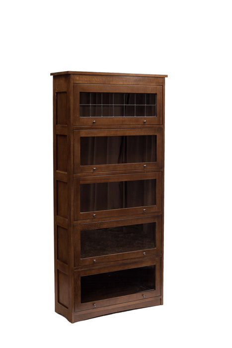 Mission Craftsman Style Oak Barrister Bookcase - 5 Stack