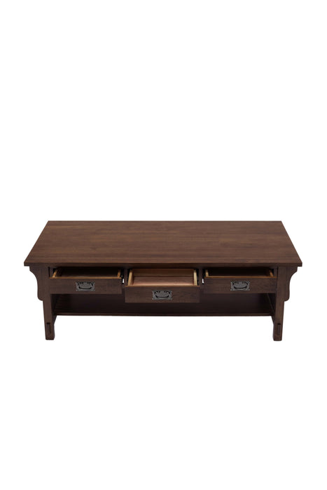 Mission Crofter Style 6 Drawer Coffee Table - Walnut