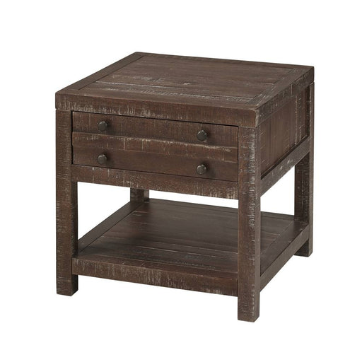 Emery Rustic 1 Drawer End Table - Crafters and Weavers