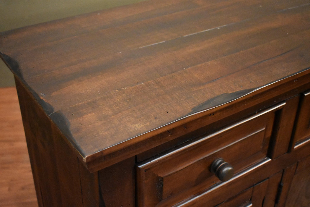 Keystone Panel Door TV Stand - 83" (2 Colors Available) - Brown - Crafters and Weavers