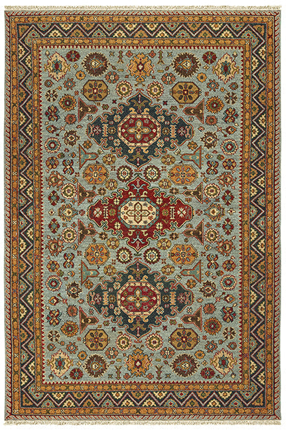 Medalia Area Rug - Light Blue. Burnt Orange. Burnt Red. Spruce Blue ...