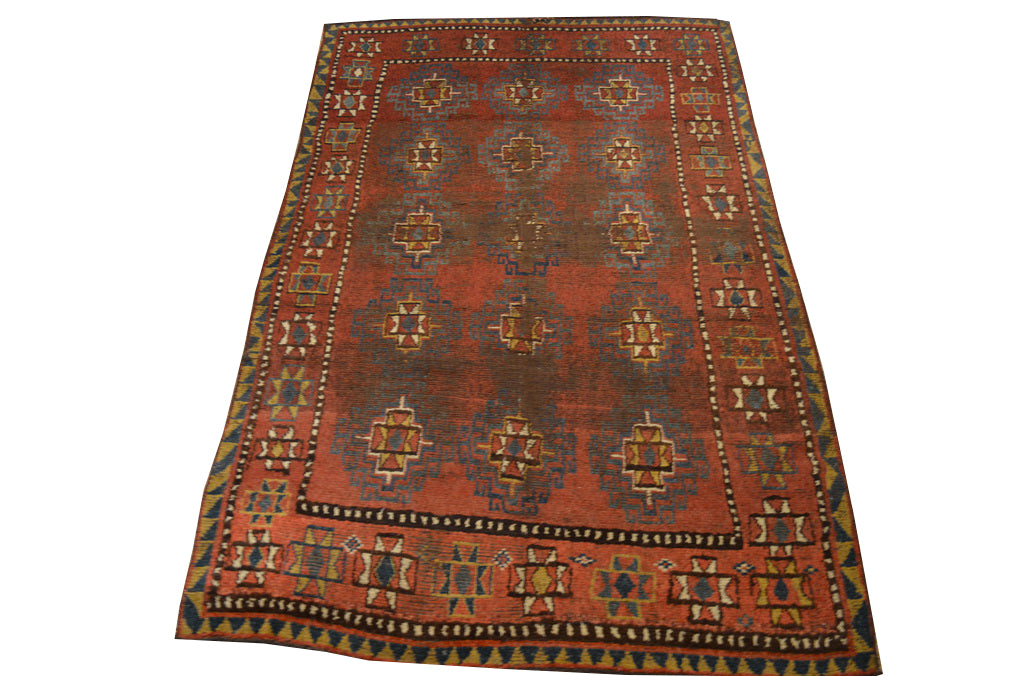 Antique Kirgiz / Oriental Rug 5'2" x 8'0" - Crafters and Weavers