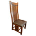 Set of 4 Arts and Crafts Oak Curved High Back Dining Chairs - Crafters and Weavers
