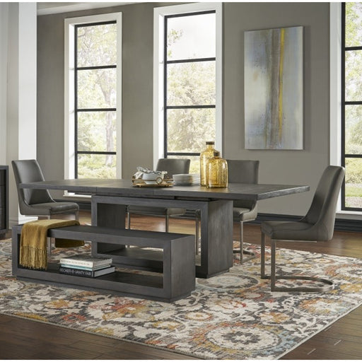 Solstice Modern Dining Table Set with 1 Leaf - 95"W - Crafters and Weavers