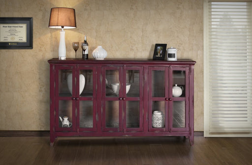 Bayshore 6 Door Sideboard - Red - Crafters and Weavers