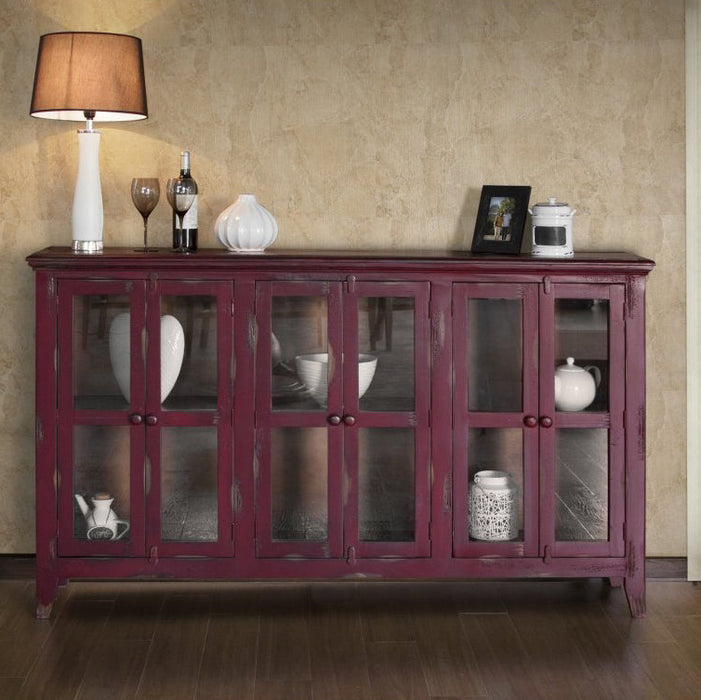Bayshore 6 Door Sideboard - Red - Crafters and Weavers