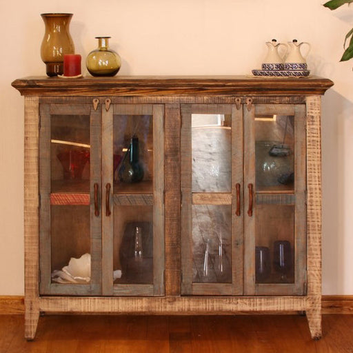 Bayshore 4 Door Curio Cabinet - Multi Color - Crafters and Weavers