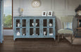 Bayshore 6 Door Sideboard - Blue - 71" - Crafters and Weavers