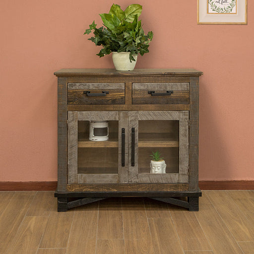 Greenview Loft Rustic Modern Entry Cabinet - Crafters and Weavers