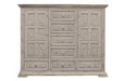 Greenview Carved Panel Chest - Distressed White - Crafters and Weavers