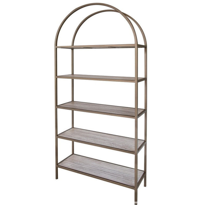 Eastwood Metal Frame and Solid Wood Bookcase