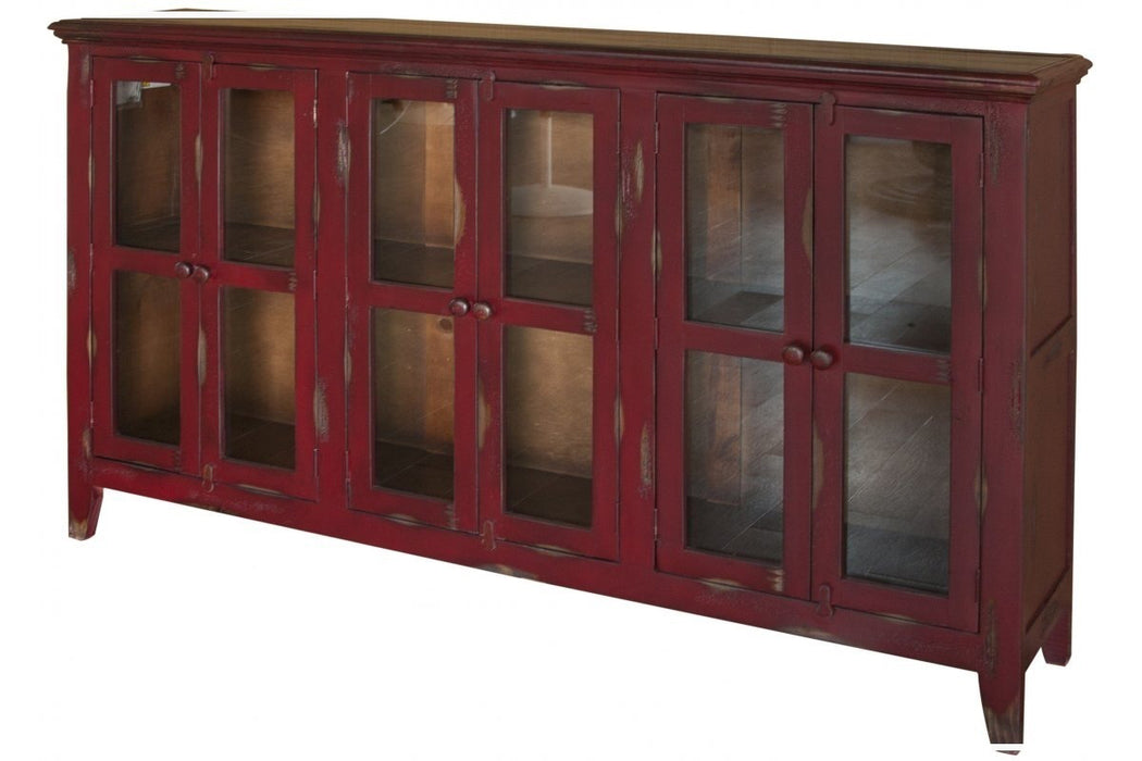 Bayshore 6 Door Sideboard - Red - Crafters and Weavers