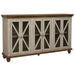 Bayshore 6 Door Crossbar Sideboard - Gray - 72" - Crafters and Weavers