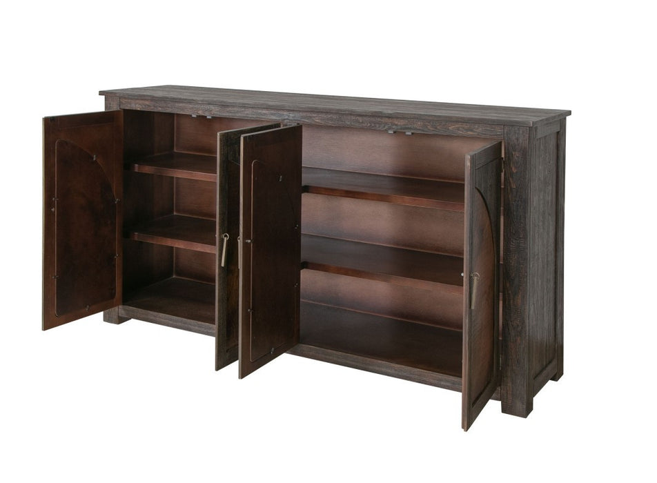 Mystic Pine Wood and Copper Console Cabinet