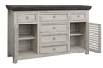 Stonegate 6 Drawer Sideboard - 70" - Crafters and Weavers