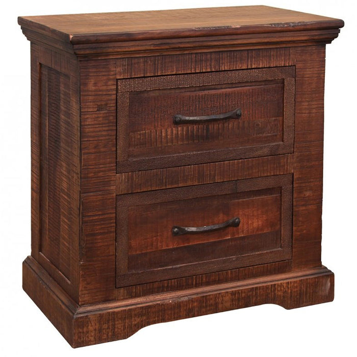 Benson Two Drawer Nightstand - Crafters and Weavers