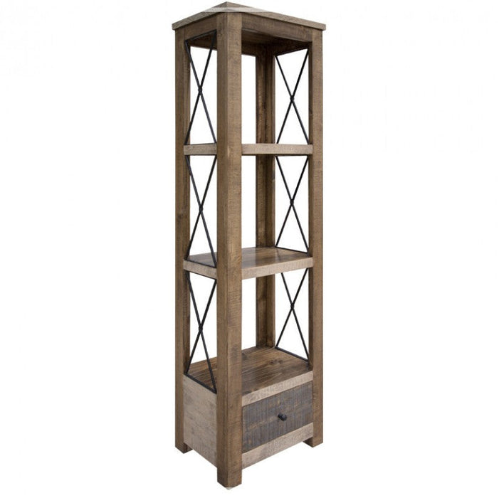 Lucas Solid Wood Bookcase - 19.25" wide