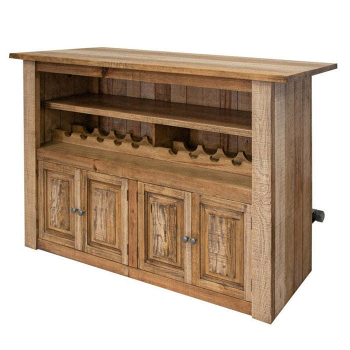 Westwood Solid Wood Bar with Wine Rack - 63"