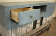DISCONTINUED Harbor Blue Multi-Color Cart TV Stand - 60" - Crafters and Weavers